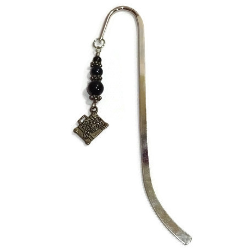 Shepherd Hook Beaded Charm Bookmark Handmade #18